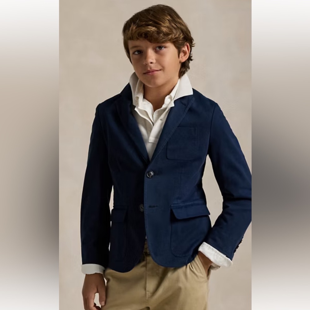 Crewcuts Navy Blue velvet Kids Blazer